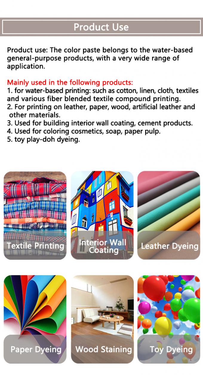 Manufacturer Supply Water Based Fluorescent Pigment Paste for Aqueous Coatings Fluo Gerlse Color Paste 20