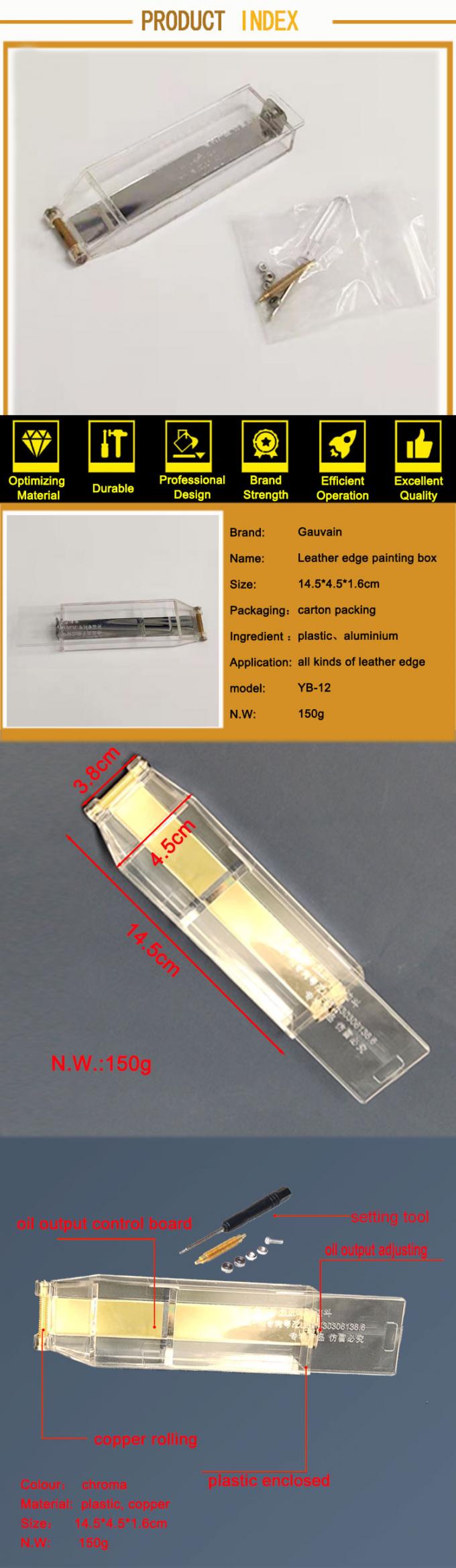 Traitement de l'encre de bord stylo &agrave; rouleaux Portatif scell&eacute; Transparent Bordure d'outils de teinture pour bordure de cuir 6