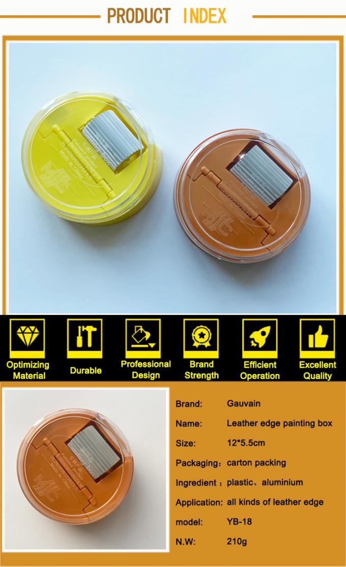 Boîte de peinture à rouleaux ronde sans roulement, manuelle, pour outil de teinture de revêtement de bord en cuir, OEM 6