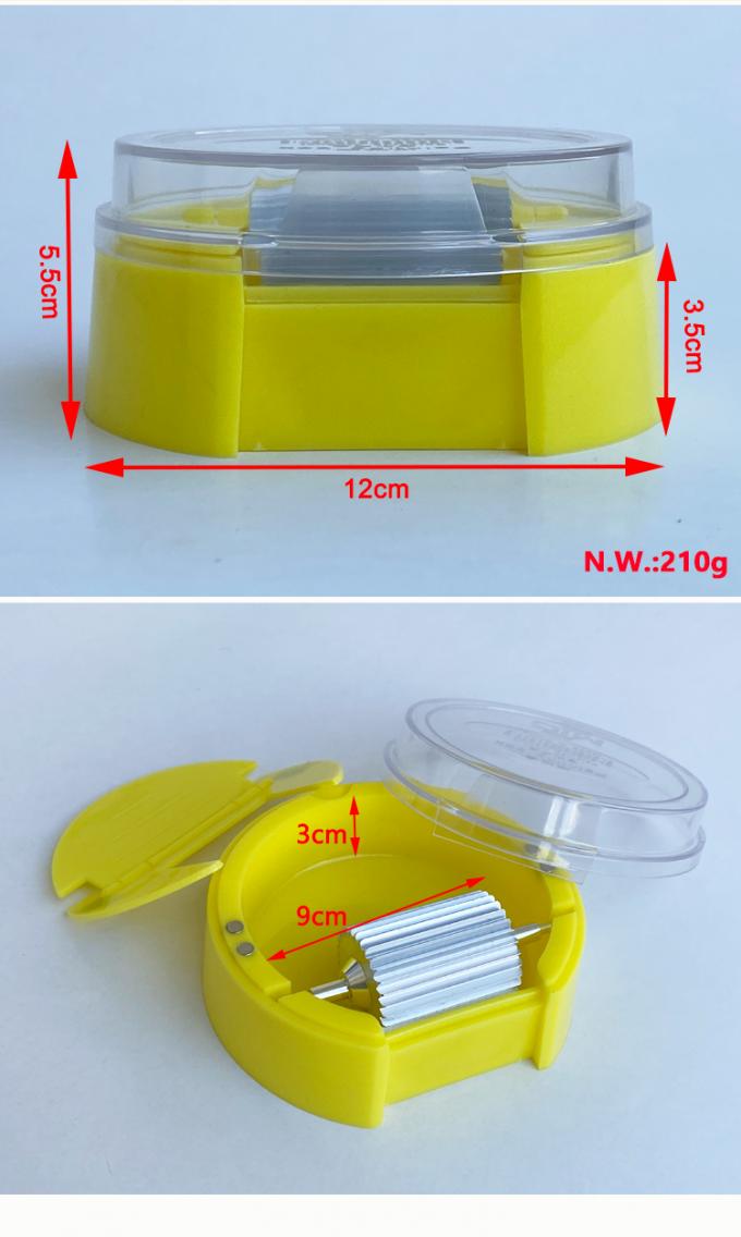 Boîte de peinture à rouleaux ronde sans roulement, manuelle, pour outil de teinture de revêtement de bord en cuir, OEM 8