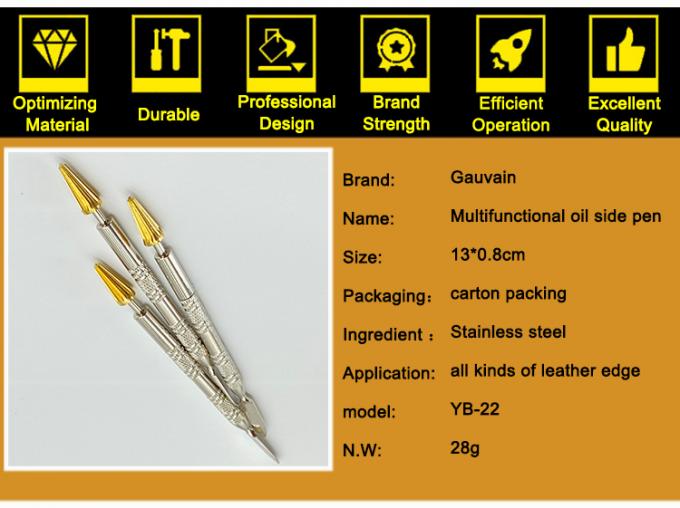 DIY Dual Head Brass Roller Leather Craft Applicator Speedy Leather Edge Painting Pen Dyeing Roller Glue Smear Sealing Oil Brush 6