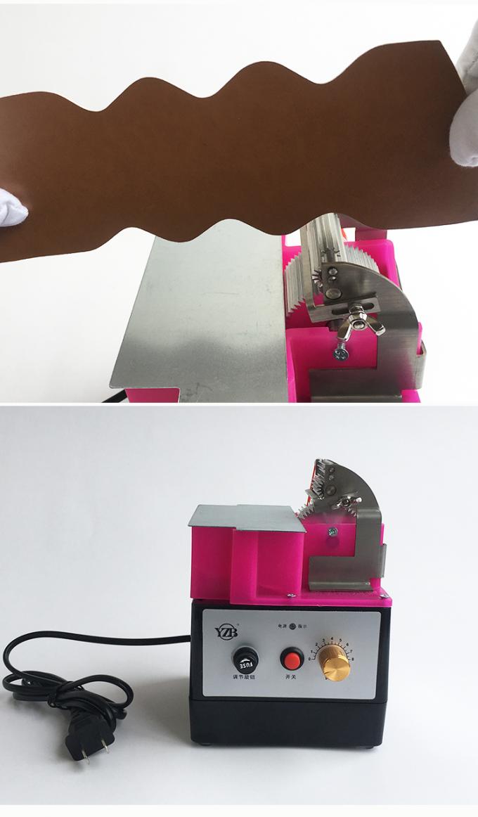 Machine de teinture de bord en cuir &agrave; trois roues simple face pour bord incurv&eacute; ou droit en cuir 14