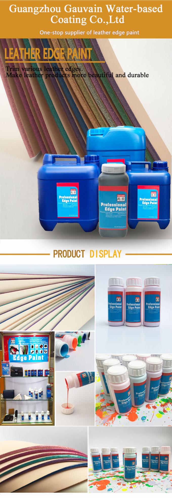 Peinture de bord en cuir &agrave; base d'eau de couleur brillante pour les produits en cuir 0