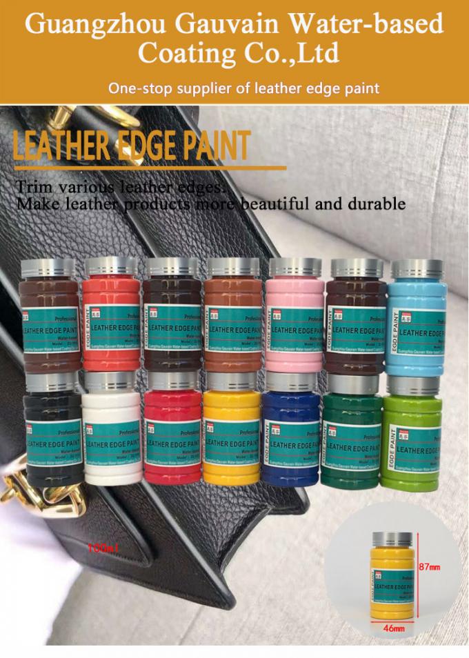 Couleurs de la s&eacute;rie Premium &agrave; base d'eau encre en cuir pour sacs &agrave; main et chaussures en cuir Peinture 100 ml/bouteille 0