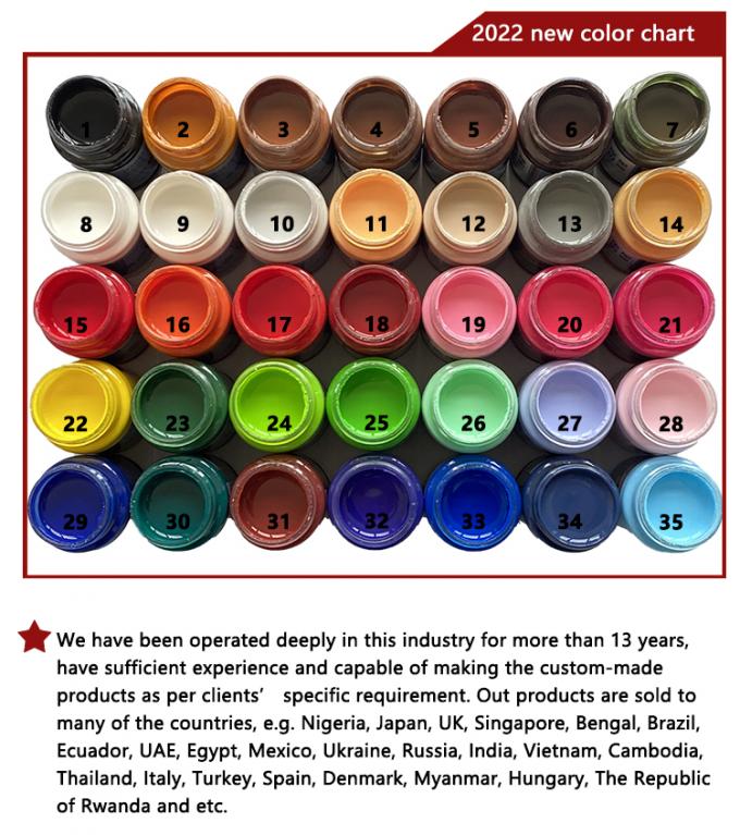 Great Standard Manufacturers Color Leather Edge Paint Water Based Leather Edge Coating Ink for Sale 14