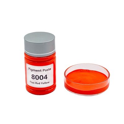 Pigment à base d'eau Fluo Pigment rouge jaune pour les peintures encres Impression textile/série fluorescente Coloris liquide